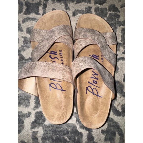 Blowfish Malibu‎ Miri rose gold metallic sandal Women’s 8 - Picture 2 of 7